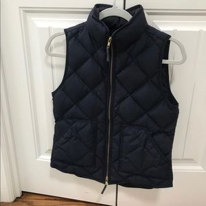 J. Crew navy quilted puffer vest